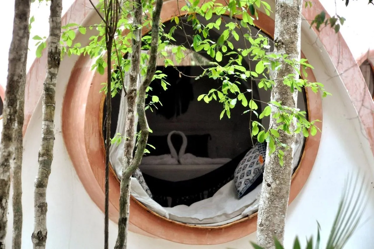 Room In Lodge - Eco-Luxe Mayan Dome Cenote Balcheil